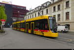 BLT - Tram Be 8/10 4216 unterwegs auf der Linie 10 in der Stadt Basel am 10.04.2026