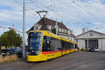 Be 8/10 TINA 4204, auf der wegen der Grossbaustelle am Marktplatz umgeleiteten Linie 17, wendet am 02.09.2026 in der Schlaufe beim Depot Dreispitz. Aufnahme Basel.