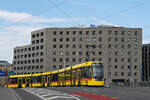 Be 8/10 TINA 4213, auf der wegen der Grossbaustelle am Marktplatz umgeleiteten Linie 17, �berquert am 15.08.2026 die M�nchensteinerbr�cke. Aufnahme Basel.