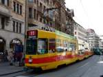 BLT - Strassenbahn Be 4/8 231 mit Be 4/6 unterwegs auf der Linie 11 in Basel am 15.03.2008