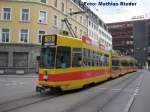 BLT- Tram bei der Einfahrt in den Bahnhof Basel SBB am 18.04.09
