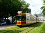 BLT - Triebwagen Be 4/8  235 unterwegs auf der Linie 11 beim Bahnhof von Basel am 28.06.2009