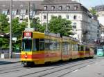 BLT - Triebwagen Be 4/8 235 + Be 4/6 unterwegs auf der Linie 11 in der Stadt Basel am 28.06.2009