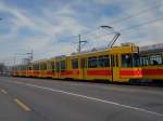 Motorwagen 259 der BLT auf der Linie 10 fhrt zur Haltestelle M Parc.