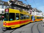 BLT - Tram Be 4/8 201 unterwegs auf der Linie 11 in der Stadt Basel am 29.04.2010