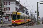 Be 4/8 mit der Betriebsnummer 203 an der Spitze auf der Linie 10 an der Haltestelle Hofmatt. Die Aufnahme stammt vom 13.03.2012.