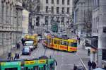 Regens Treiben Im Baseler Straenbahn betrieb (11.01.2014)