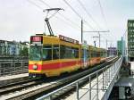 BLT Be 4/8 256 + Be 4/6 261 auf der Bahnhofsbrcke (3.