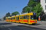 Be 4/8 244 zusammen mit dem Be 4/6 263 auf der Linie 17 an der Haltestelle CIBA. Die Aufnahme stammt vom 11.06.2014.