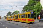 Be 4/8 244 zusammen mit dem Be 4/6 263 auf der Linie 17 an der Haltestelle CIBA. Die Aufnahme stammt vom 22.06.2014.