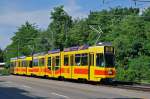 Be 4/8 222 zusammen mit dem Be 4/6 203 auf der Linie 10 fahren zur Haltestelle Zoo.