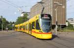 Basel BLT Tram 11 (Stadler Be 6/10) Centralbahnhof am 4. Juli 2015.