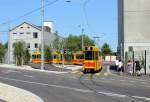 Basel BLT: Endstation der Tramlinie 11 St. Louis Grenze am 6. Juli 2015.