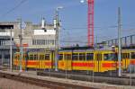 Die Zeit der Be 4/6 101 - 115 der BLT ist abgelaufen. beim Depot Ruchfeld stehen diverse Wagen, die ab dem 04.01.2015 auf Eisenbahnwagen verladen werden und in die Serbische Hauptstadt Belgrad gefahren werden. Hier sehen wir den Be 4/6 103. Die Aufnahme stammt vom 01.01.2015.