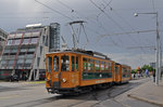 Ce 2/4 12 zusammen mit dem B2 27 verlsaaen auf einer Extrafahrt die Haltestelle M-Parc.