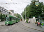 Basel BVB Tramlinie 14 (SWP/SIG/BBC/Siemens Be 4/4 494) Aeschengraben / Aeschenplatz am 26.