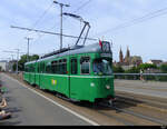 BVB - Oldtimer Tram Be 4/6  627 unterwegs an der Tramparade in der Stadt Basel am 22.05.2022