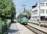 Basel BVB Tramlinie 14 (DUEWAG/BBC/Siemens Be 4/6 632) Muttenz am 30.