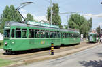 Basel BVB Tramlinie 15 (SWP/BBC Be 4/4 464 + FFA/SWP B 1441) Bruderholzallee (Hst.