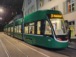 Tram 5021 der BVB als Linie 3 nach Burgfelderhof am Barfüsserplatz, 11.01.2020.