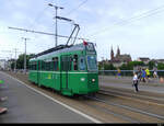 BVB - Oldtimer Tram Be 4/4 457 unterwegs an der Tramparade in der Stadt Basel am 22.05.2022