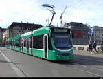 BVB - Tram Be 6/8 322 unterwegs auf der Linie 8 in der Stadt Basel am 04.02.2024