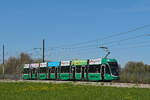 Be 6/8 Flexity 5018, auf der Linie 14, f�hrt am 07.04.2026 zur Haltestelle Lachmatt. Aufnahme Pratteln.