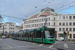 Be 6/8 Combino 328, auf der Linie 1, f�hrt am 16.02.2026 zur Endstation am Bahnhof SBB. Aufnahme Basel.