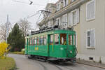 Be 2/2 190 steht nach einem Rangierman�ver kurz vor dem Depot Dreispitz. Aufnahme Basel.