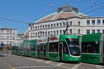 Be 6/8 Flexity 5038, auf der Linie 2, f�hrt am 01.05.2026 zur Haltestelle am Bahnhof SBB. Aufnahme Basel.