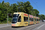 Be 4/6 Flexity 6001 mit der Werbung f�r Emmentaler K�se, auf der Linie 3, bedient am 29.05.2026 die Haltestelle St. Alban Tor. Aufnahme Basel,