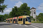 Be 4/6 Flexity 6001 mit der Werbung f�r Emmentaler K�se, auf der Linie 3, f�hrt am 01.06.2026 zur Haltestelle St. Alban Tor. Aufnahme Basel.