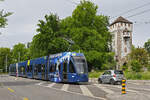 Be 6/8 Flexity 5040  Federer Express , auf der Linie 3, f�hrt am 11.05.2026 zur Haltestelle St. Alban Tor. Aufnahme Basel.