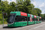 Be 4/6 Flexity 6015, auf der Linie 3, bedient am 01.06.2026 die Haltestelle St. Alban Tor. Aufnahme Basel.