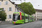 Be 6/8 Flexity 5001 mit der U-Abo Werbung, auf der Linie 14, f�hrt am 11.05.2026 den Steinenberg hinunter zur Haltestelle Barf�sserplatz. Aufnahme Basel.