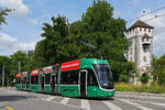 Be 4/6 Flexity 6015, auf der Linie 3, f�hrt am 01.06.2026 zur Haltestelle St. Alban Tor. Aufnahme Basel.