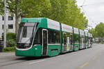 Be 6/8 Flexity 5016, auf der wegen einer Baustelle umgeleiteten Linie 3, f�hrt am 04.05.2026 zur Haltestelle ZOO Bachletten.