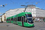 Be 4/6 Flexity 6012, auf der Linie 16, f�hrt am 02.07.2026 bei der Haltestelle Markthalle ein.