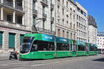 Be 6/8 Flexity 5026, auf der Linie 8, f�hrt am 02.07.2026 zur Haltestelle Markthalle.
