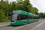 Be 4/6 Flexity 6009, auf der Linie 3, bedient am 11.05.2026 die Haltestelle St. Alban Tor. Aufnahme Basel.