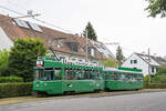 Be 4/4 496 zusammen mit dem B4S 1472, auf der Linie 15, f�hrt am 13.07.2026 zur Haltestelle Lerchenstrasse. Aufnahme Basel.
