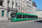 Be 6/8 Combino 308, auf der Linie 8, f�hrt am 02.07.2026 zur Haltestelle Markthalle.