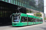 Be 6/8 Combino 315, auf der Linie 2, f�hrt am 06.07.2026 zur Haltestelle Messeplatz. Aufnahme Basel.