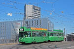 Be 4/4 479 zusammen mit dem B4S 1487, auf der Linie 15, �berquert am 14.09.2026 die M�nchensteinerbr�cke. Aufnahme Basel.