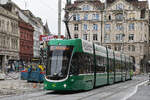 Be 6/8 Flexity 5039, auf der Linie 6, durchf�hrt am 07.09.2026 die Haltestelle Marktplatz, die wegen der noch nicht fertigen Haltestelle nicht bedient werden kann.