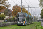 Be 6/8 Flexity 5037 mit der Skoda Werbung, auf der Linie 6, f�hrt am 19.10.2026 zur Haltestelle Eglisee.