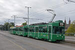Doppeltraktion, mit den Be 4/4 484 und 482 zusammen mit dem B4S 1480 �berquert am 13.10.2026 die Wettsteinbr�cke. Aufnahme Basel.