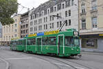 Be 4/4 486 zusammen mit dem B4S 1469, auf der Linie 16, verl�sst am 19.10.2026 die Haltestelle Theater Richtung Haltestelle Barf�sserplatz.