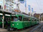BVB - Be 4/6 626 mit Be 4/6 bei der Haltestelle vor den SBB Bahnhof in Basel am 03.11.2007