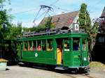 BVB - Tram Ce 2/2  215 unterwegs in Riehen bei der 100 Jahr Feier der Linie 6 am 10.08.2008